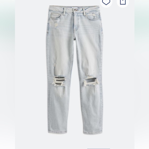 studio blue Denim - Like new! Frankie Mid Rise Distressed
Girlfriend Roll Cuff Jean